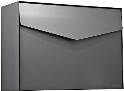 Renz 111520M Boîte aux lettres Lettre 111 (couleur gris basalte avec serrure de sécurité, design lettre, dimensions 312x430x178 mm)
