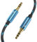 Ultra HDTV Aux Kabel 3,5mm Klinkenkabel [2M] Stereo Audio Kabel Klinke auf Klinke, Nylon Geflochten, Hochwertig für Kopfhörer, Auto, Handy, PC, Lautsprecher, Stereoanlagen, MP3-Player usw.