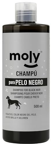 MOLY Hunde-Shampoo 500 ML für Schwarzes, Braun- oder Schokoladenfarbenes Fell | Konzentriertes Shampoo für Hunde mit dunklem Fell – pH-neutral & hautfreundlich | Glänzendes