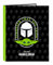 Safta The Mandalorian 512041067 Ordner mit 4 Ringen, Schwarz/Neongrün, 220 x 30 x 120 mm