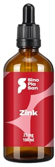 Zink 25 mg Tropfen | 100 ml | Zinksulfat | Alkoholfrei | vegan | hoch dosiert | Made in Germany