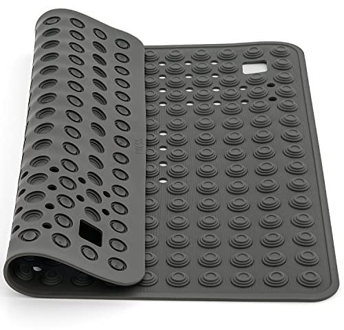 Tatkraft Detail - Haltbar Gummi rutschfest Duschmatte - 60x60 cm - Antirutschmatte Dusche oder Badewanne - Schimmelresistent - BPA-Frei - Maschinenwaschbar - Quadratisch - Schwarz - Made in Italy