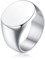FaithHeart Glänzed Siegelring Punk Style Oval Siegelring Fingerring Herren Männer Fingerring mit Geschenkebox