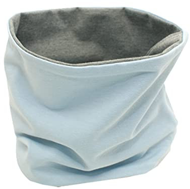Kleine Könige Loop Schal Kinder Jungen bis 10 Jahre · Modell Uni hellblau, grau meliert · Ökotex 100 zertifiziert · Made in Germany