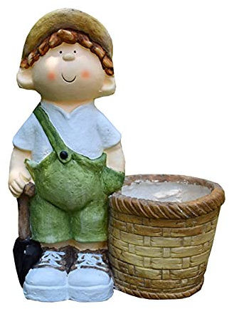NICETOW Jardim Criativo Vaso de Flores Ao Ar Livre Suculenta Arte Cabeça Vaso de Flores Jardim Escultura de Caracteres Jardim Projeto da Paisagem Grande Vaso de Flores Decoração (Cor: Verde)