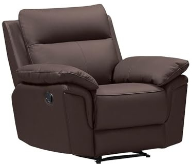 Vente-unique Relaxsessel Fernsehsessel - Büffelleder - Braun - PAKITA