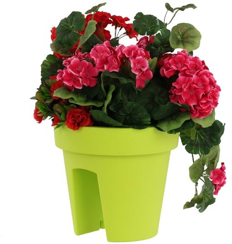 botle Balkonkiste Blumenkasten Geländerkasten Balkonkasten Geländertopf 24,5 cm | 5 L Lime Balkon-Blumenkasten oval