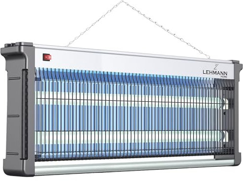 Lehmann Lampara Antimosquitos Electrico, hasta 400 m², 41 W, Mata Mosquitos Electrico para Insectos, Mosquitos, Polillas Nocturnas y Moscas, Ahorro Energético, Silenciosa