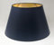 Schwarzer Lampenschirm mit Goldfutter, Kegelform, für Tischlampe, Stehlampe, handgefertigtes Produkt (Schwarz, 45x28x27)