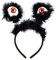 Oleanderhof Halloween Haarreif Schwarz mit LED Augen - Halloween Party Kinder - Halloween Deko