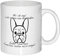 Französische Bulldogge Tasse - Mir ist egal was andere von mir denken - Tasse Frenchiemotiv mit Spruch - 325ml aus Keramik - Kaffeetasse mit Spruch für alle Frenchie Fans - Tasse als Geschenkidee