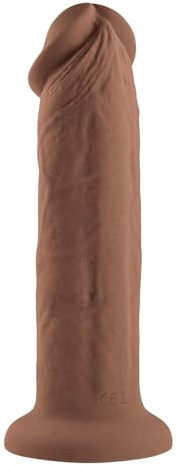 Evolved 17,78 cm Girthy Vibrating Dong Dark Flesh
