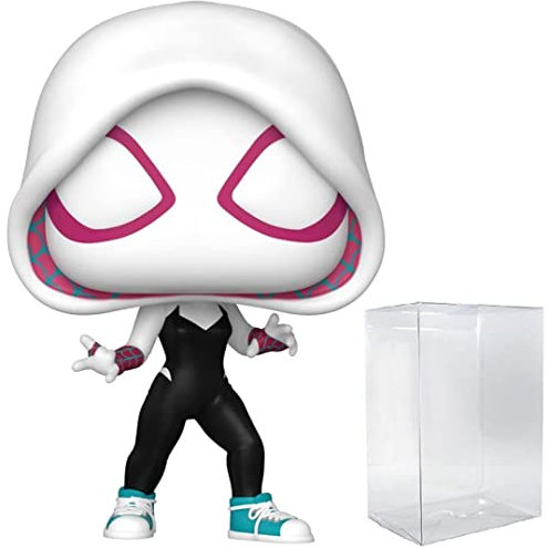 POP Marvel: Spider-Man: Across The Spider-Verse - Spider-Gwen (Gwen Stacy) Funko Vinyl Figure (Bundled with Compatible Box Protector Case), Multicolor, 3.75 inches