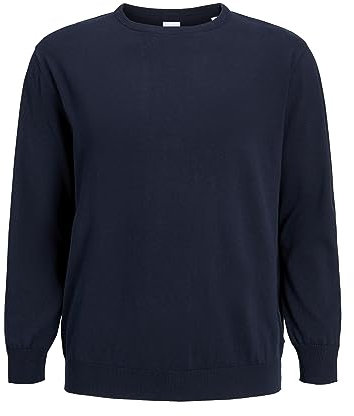 JACK & JONES Jjebasic Knit Crew Neck Noos Pls Maglione Lavorato a Maglia, Blazer Blu Marine, XXXXXL Uomo
