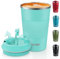 KETIEE Kaffeebecher to go,thermobecher Kaffee-to-go,Kaffeebecher thermoas,Doppelwandig Reisebecher Travel Mug,Vakuum Isolierbecher mit auslaufsicherem Deckel für Kaffee und Tee, T-Blau