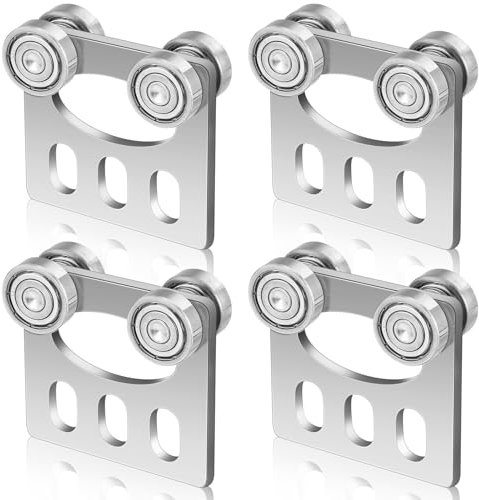 Tandefio 4 Stück Rollwagen Montage Rollen Elektrischer Hebezeug Installationsrollenwagen für 4,8 cm Breite und alle 4,8 cm Montage leiser elektrischer Hebezeug für größere Strebenk (4 Räder)