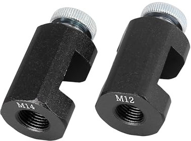 Partuto 2 Pcs 12mm 14mm Universal Spark Plug Caliper Gap Tool - Metal Black