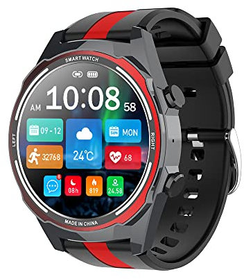 Reloj inteligente de pantalla grande de 1.6 pulgadas, 60 días de espera extra largo para hombre (recibir/marcar llamadas), rastreador de fitness Android iOS con monitor de sueño de frecuencia cardíaca