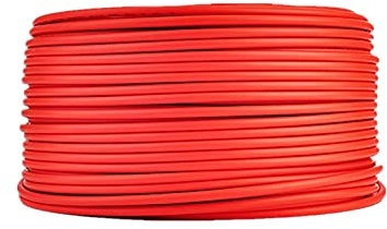UNNIQ Câble photovoltaïque 6mm2 4mm2 câble solaire 2.5mm2 / Tuv Câble, utilisé for la connexion de panneau photovoltaïque, noir, rouge, XLPE Gaine fil et câble (Color : Red, Size : 20M_AWG9-6MM2)