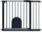 HENGMEI Barrière de protection, d'escalier, de sécurité, pour bébé, 95 à 105 cm, se ferme automatiquement, en métal, pour sécurité enfant, avec porte pour animaux domestiques, noire