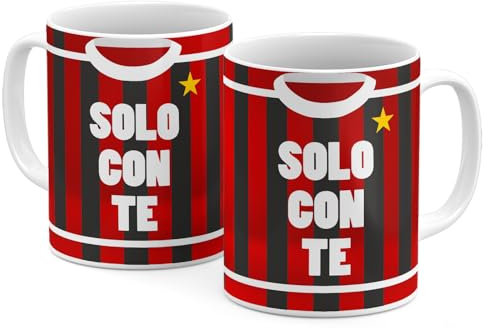 Generico StudioPixelStore Tazze Colazione – Idee Regali – Mug Squadre del Campionato Italiano – Tazze in Ceramica per la Colazione – Tazza Tifoso Serie A - (Tifosi Milanisti)