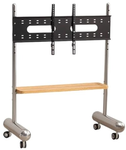 Universal TV Stand, Mobile TV Stand With Wheels, Swivel Height-Adjustable Rolling TV Cart Trolley Floor Stand With Shelf TV Base Stand (Color : A, Size : 70-88inch)