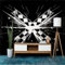3D Panoramic Custom Wallpaper Mural, Geometry Race Track Photo Wallpaper, Black and White Wallpaper Mural, 200 x 140 cm (W x H) 3D Effect Wall Sticker Poster Decoration