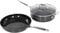 MAISON ARTS Hard Anodized Nonstick Frying Pans Set 3 Piece, 11 Skillet with Lid and 12 Frying Pan, Ceramic Coating Pans with Stainless Steel Handle, Induction Dishwasher and Oven Safe