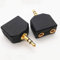 LIWEARE 2 Stück 3,5mm Klinke Stereo Audio Adapter Verteiler 1x 3,5mm Klinke Stecker zu 2X 3,5mm Klinke Buchse Klinken Splitter Für alle Media-Player-Audio-Geräte
