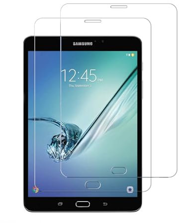 WEOFUN 2 pellicole protettive compatibili con Samsung Galaxy Tab S2 T719 T715, pellicola protettiva in vetro per Samsung Galaxy Tab S2 8,0 pollici [0,33 mm, 9H, ultra trasparente]