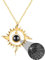 REDSUN Sonne Kette 925 Sterling Silber Projektionsstein Sonne Anhänger Halskette Sonne Gold Anhänger Sonne Vergoldete Schmuck für Frauen Mädchen Geschenke