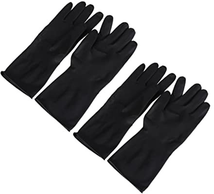 Healeved 2paare Haarfarbe Handschuhe Einmalhandschuhe Für Färben Friseurhandschuhe Aus Hochwertigem Material Wiederverwendbar Und Waschbar Für Salon Und Zuhause