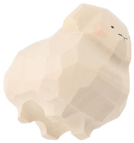 HOLIDYOYO Miniatur Holzschaf Figurine Handgefertigte Dekoration Für Feengärten Bonsai Und Puppenhäuser Einzigartige Schaf Statue Für Landschaften Und Kreative Wohnraumgestaltungen