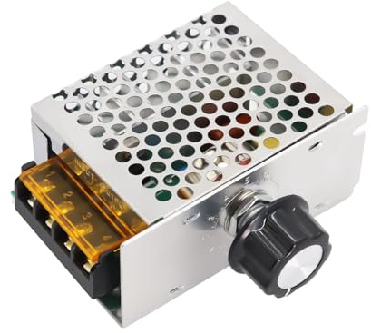 AC 220V 4000W High Power SCR Elektronischer Spannungsmotorregler, QIQIAZI Motorthermostatregler Elektromotor mit AC SCR Drehzahlregelung Leistung Wärmeregler