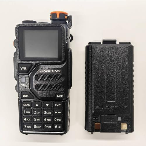 BAOFENG K5PLUS Radio de jamón tribanda de Largo Alcance, UHF VHF 1,25 M, Radio bidireccional portátil de 10W de Triple Potencia con Banda aérea, batería de 2500 mAh, 999 Canales, Copia de frecuencia