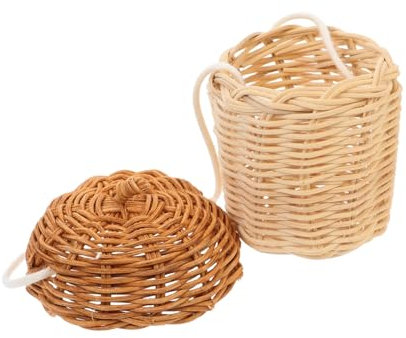 SEWOART Geflochtene Eichelförmiger Korb Aus Rattan Handgewebte Korbtasche Umhängetasche Aus Korbgeflecht Für Mädchen Und Frauen Kleine Handtasche Für Strandparty