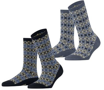 ESPRIT Damen Scandinavian 2-Pack Socken Baumwolle atmungsaktiv