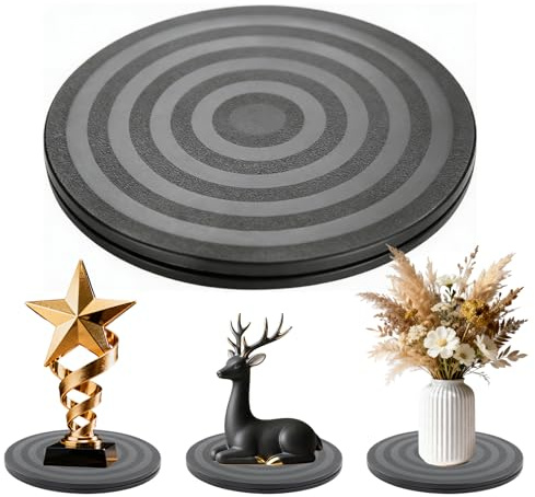 20 cm Plateau Tournant Universel, Plastique Solide Plateau Tournant à 360° Rond Manuel Billes en Acier pour Téléviseurs, Produits électroniques, Ordinateurs Portables, Artisanat