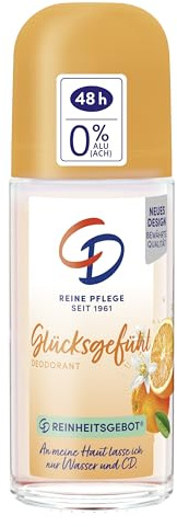 CD Deo Roll-On Glücksgefühl | Ohne Aluminiumsalze | 50 ml | 48 h zuverlässiger Schutz vor Körpergeruch mit Orangen-Extrakt.