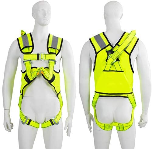 G-Force P30 Yellow High Visibility 2 Point Full Body Height Safety Fall Arrest Protection Harness (XXL)