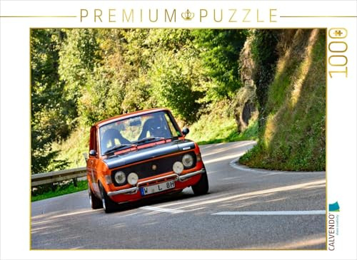 CALVENDO Puzzle FIAT 128 Ralley - 1973 | 1000 Teile Lege-Größe 64 x 48 cm Foto-Puzzle für glückliche Stunden