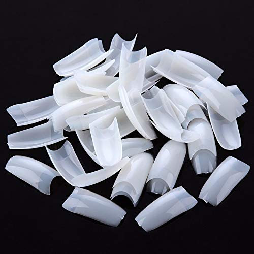 500 Natural Half Well French Nail Tips - Boxed