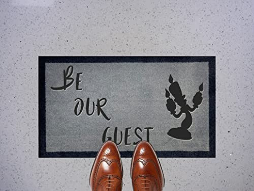 Artisan Kiss Fußmatte, waschbar, 70 x 40 cm - Be Our Guest Light Grey