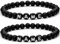 BAVELA | Partnerarmband | Buchstabenarmband | Liebesarmband Natursteine | Geschenk für Paare | Freundschaftsarmband (1 Armband)