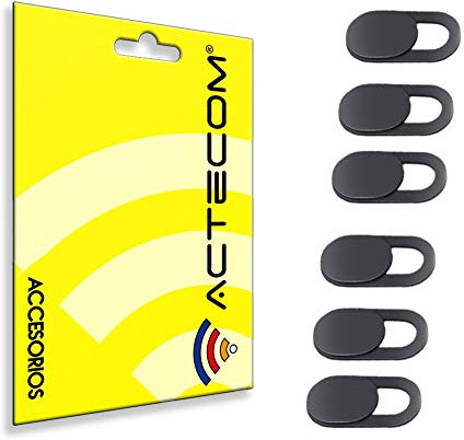 actecom 6pzs Tapas Cubierta Webcam, Webcam Cover Slider Diseño Ultra Fino Camera Cover Tapa Webcam para Todo Tipo de Ordenadores Portátiles (6 Unidades)