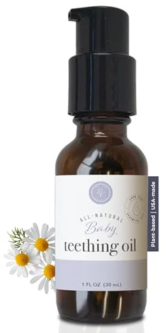 Rowe Casa Organics Baby Teething Oil, Natural Baby Teething Relief with Chamomile and Copaiba, Naturally Relieving and Soothing to Help Ease Discomfort, 1 Fl Oz