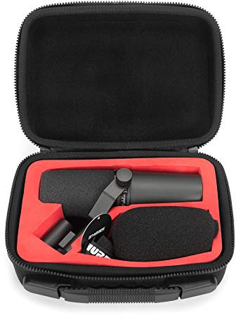 Analog Cases Pulse Case für Shure SM7B, hochwertige Transporttasche (Robustes Eva-Material, umlaufender Reißverschluss, passgenaue Form, bequemer Tragegriff, kompakte Maße), Schwarz