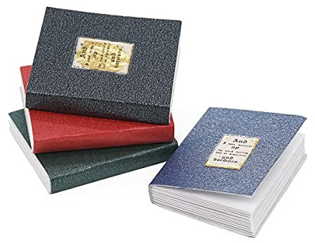 Odoria 1/12 Miniatur Bücher Leer 4 Stück Puppenhaus Zubehör, A