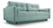 Fabryka Mebli Idźczak Schlafsofa Pastella - 213 x 98 x 83 cm - Ausklappbares Sofa mit Schlaffunktion, Bettkasten, Hilfsautomat - 3-Sitzer-Sofa für Wohnzimmer, Gästezimmer - Grün (Queens 18)