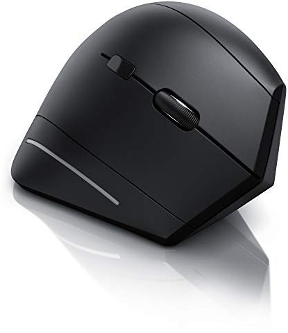 CSL - Souris ergonomique verticale sans fil pour Droitiers, Dongle USB 2,4Ghz Vertical Wireless Mouse Plug & Play, 1200 dpi, 6 Boutons, Ergonomique reposante pour le bras Soulagement de l'épicondylite